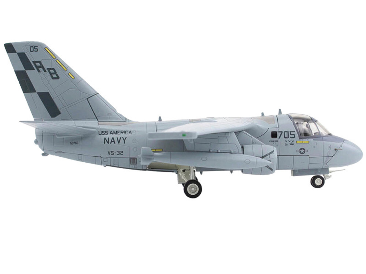 Lockheed S-3B Viking Aircraft "Desert Storm VS-32 Maulers USS America" United States Navy "Air Power Series" 1/72 Diecast Model by Hobby Master