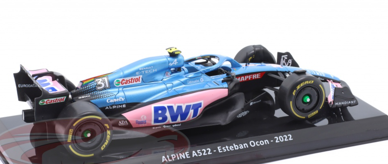 1/24 Premium Collectibles 2022 Formula 1 Esteban Ocon Alpine A522 #31 Car Model