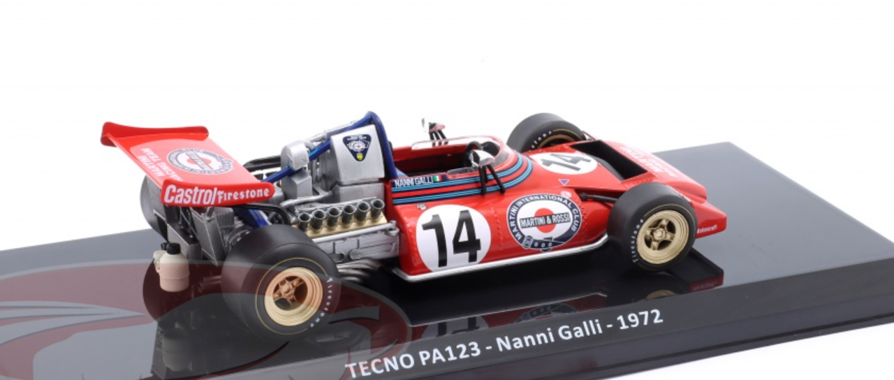 1/24 Premium Collectibles 1972 Formula 1 Scuderia Ferrari SpA SEFAC Nanni Galli Tecno PA123 #14 Car Model