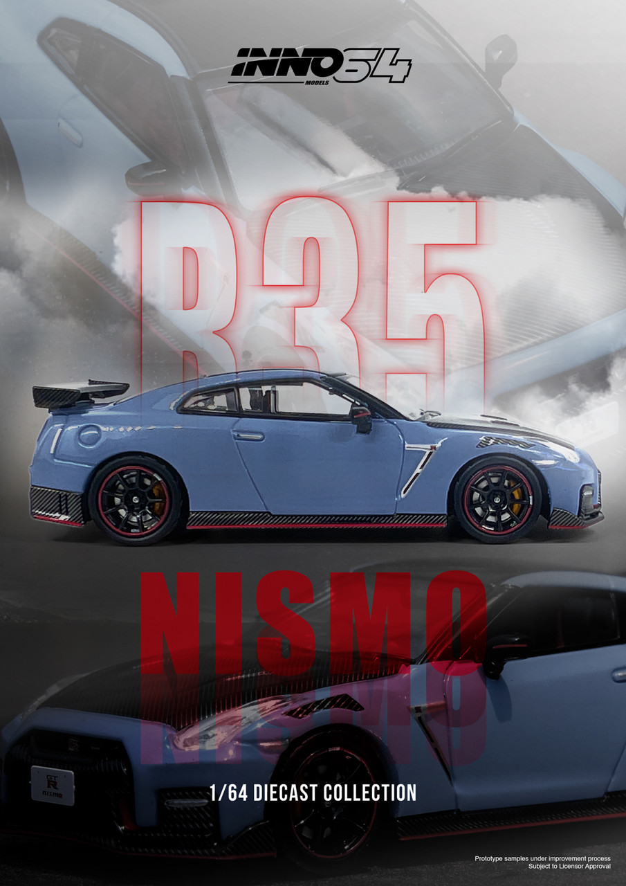 1/64 Inno 2022 Nissan GT-R R35 Nismo Special Edition (Stealth Grey) Diecast Car Model