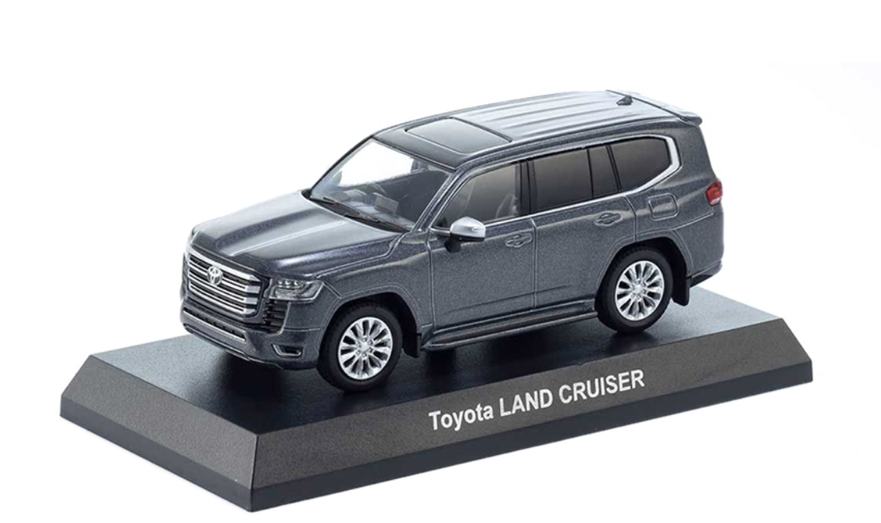 1/64 Kyosho Mini Car & Book Toyota Land Cruiser Limited Edition (Grey) Car Model