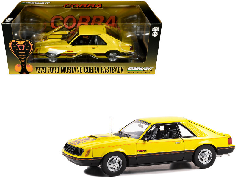 1979 Ford Mustang Cobra Fastback Bright Yellow with Black and Red