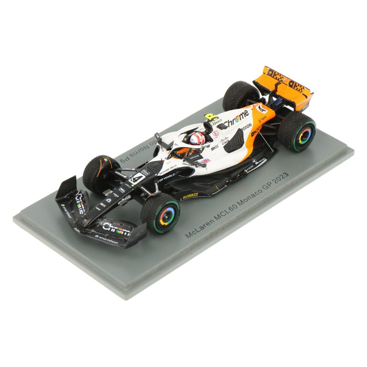 1/43 Spark 2023 Formula 1 Lando Norris McLaren MCL60 #4 9th Monaco GP Car Model