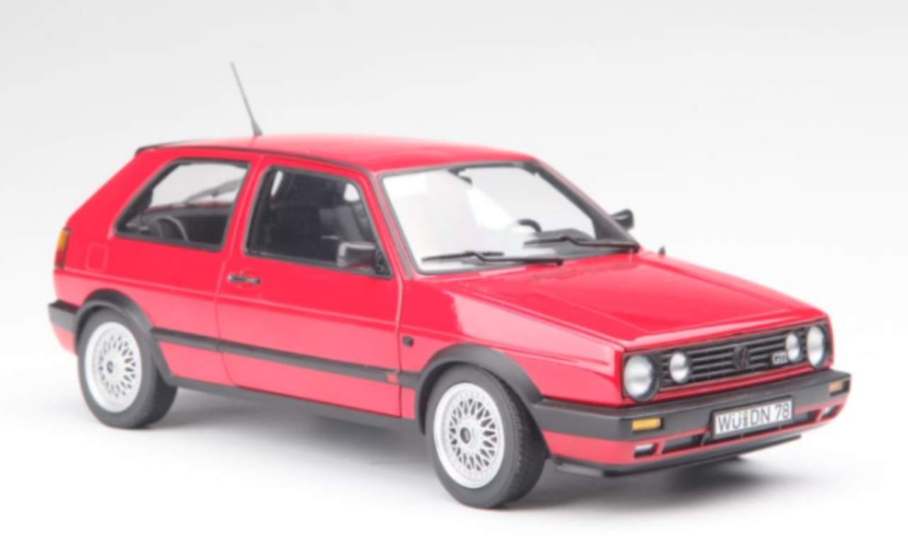 1/18 Norev 1990 Volkswagen VW Golf II GTI 2nd Generation (MK2/A2, Typ  19E/1G; 1983–1992) (Red) Diecast Car Model 