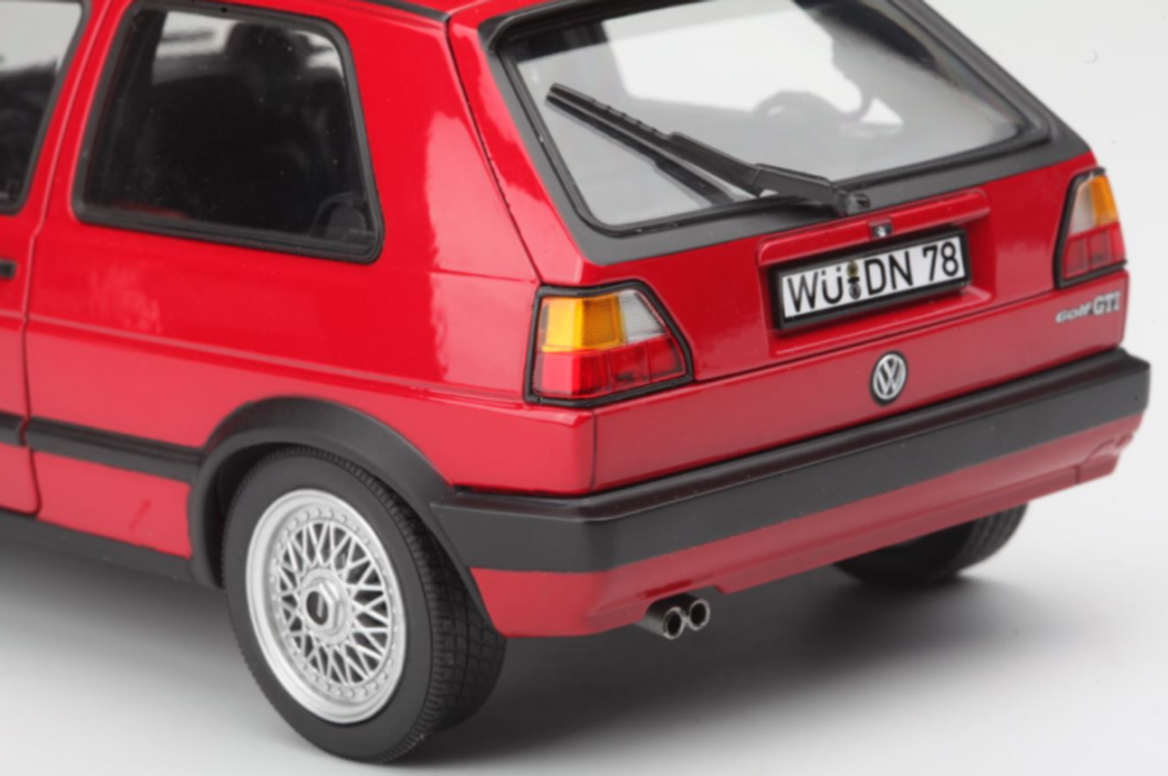 1/18 Norev 1990 Volkswagen VW Golf II GTI 2nd Generation (MK2/A2, Typ 19E/1G; 1983–1992) (Red) Diecast Car Model