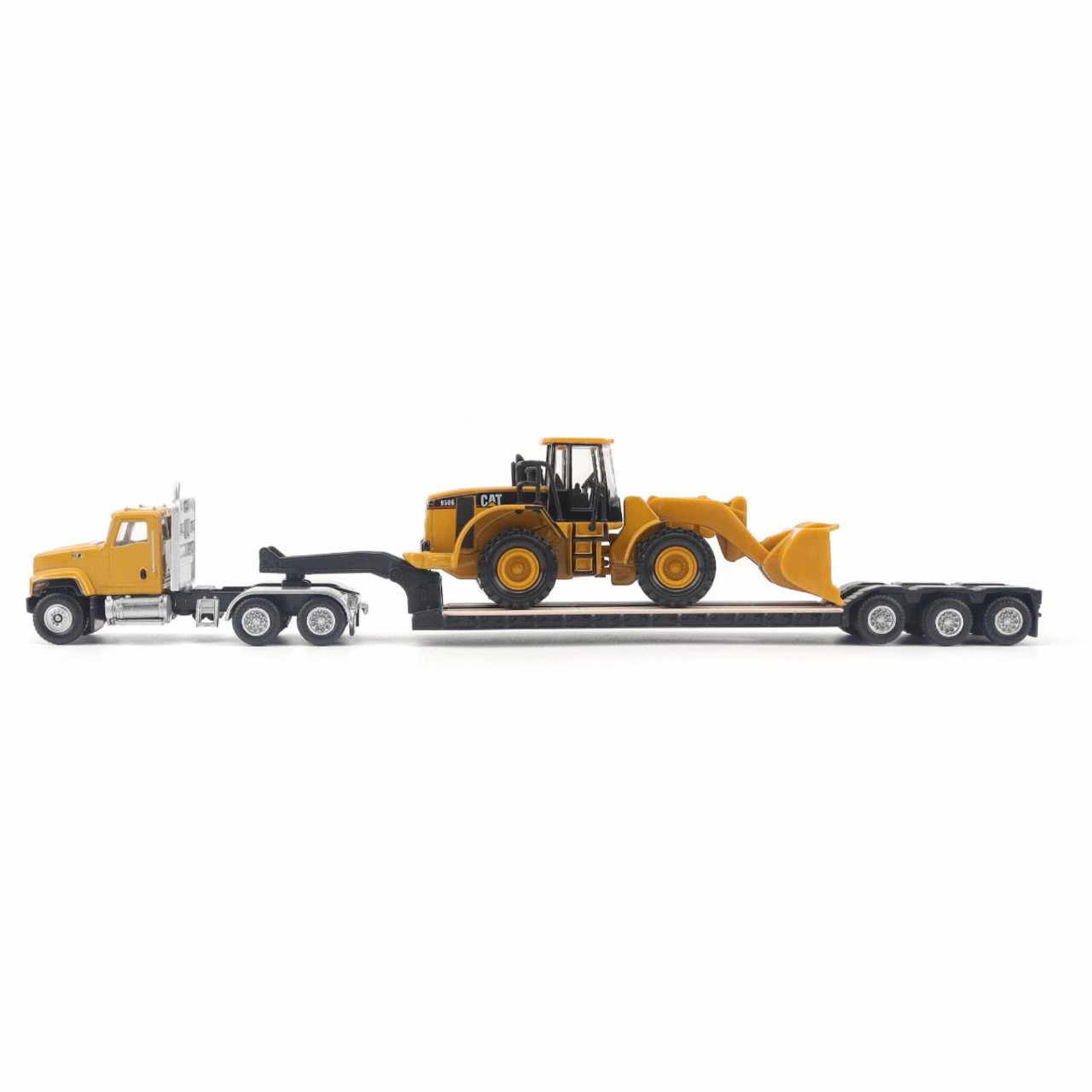 1/87 Cat CT681 Day Cab Tractor with Lowboy Trailer and Cat 950G Wheel Loader