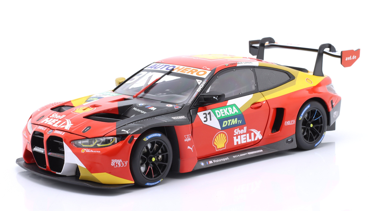 1/18 Minichamps 2022 BMW M4 GT3 #31 DTM Champion Hockenheim Schubert Motorsport Sheldon van der Linde Diecast Car Model