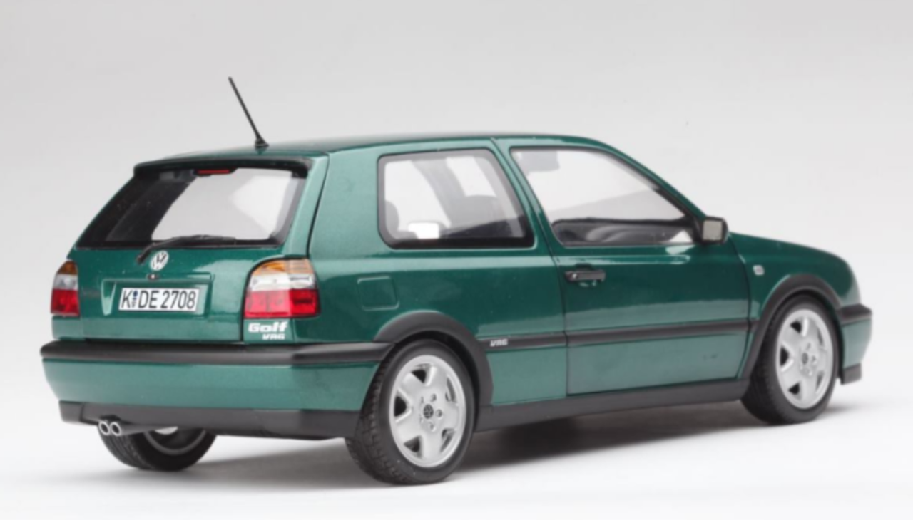 1/18 Norev 1996 Volkswagen VW Golf III VR6 3rd Generation (MK3/A3, Typ 1H/1E/1V; 1991–1998) (Green) Diecast Car Model