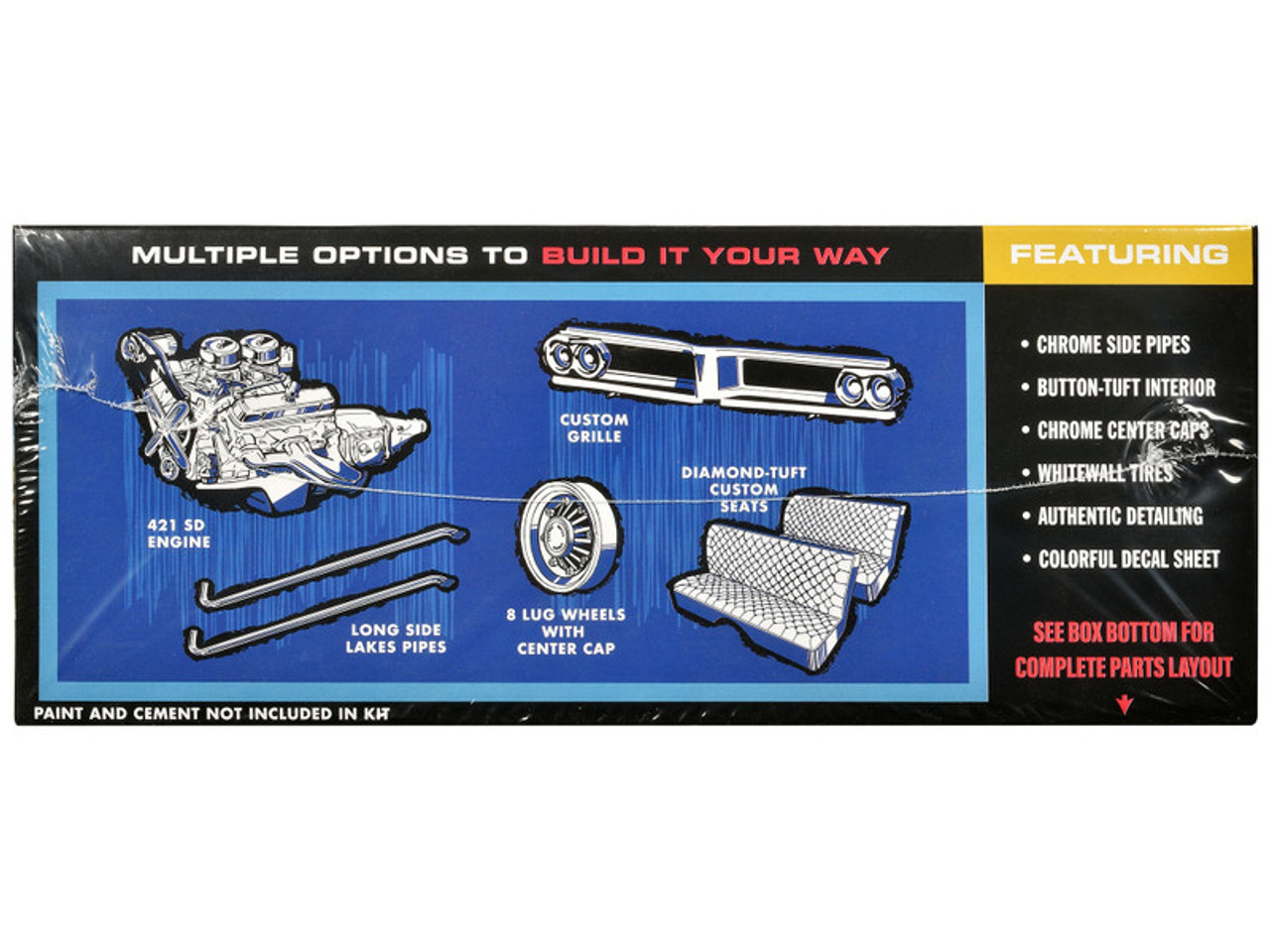 Skill 2 Model Kit 1962 Pontiac Catalina Super Stock 3-in-1 Kit 1/25 Scale Model by AMT