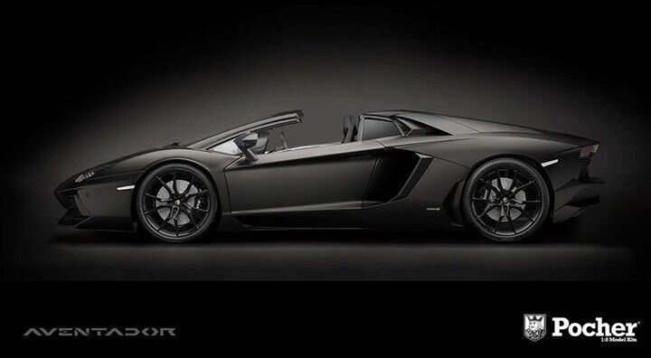 1/8 Pocher 2013 Lamborghini Aventador LP700-4 Roadster (Black