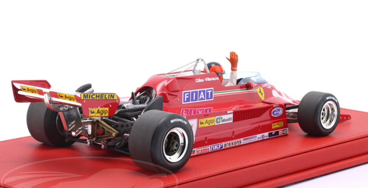 1/18 GP Replicas 1981 Formula 1 Gilles Villeneuve Ferrari 126CK #27 Winner Monaco GP Car Model Limited 250 Pieces