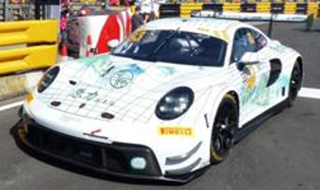 1/43 Spark Porsche 911 GT3 R (992) No.33 R&B Racing 10th FIA GT World Cup Macau 2023 Hongli Ye  Car Model