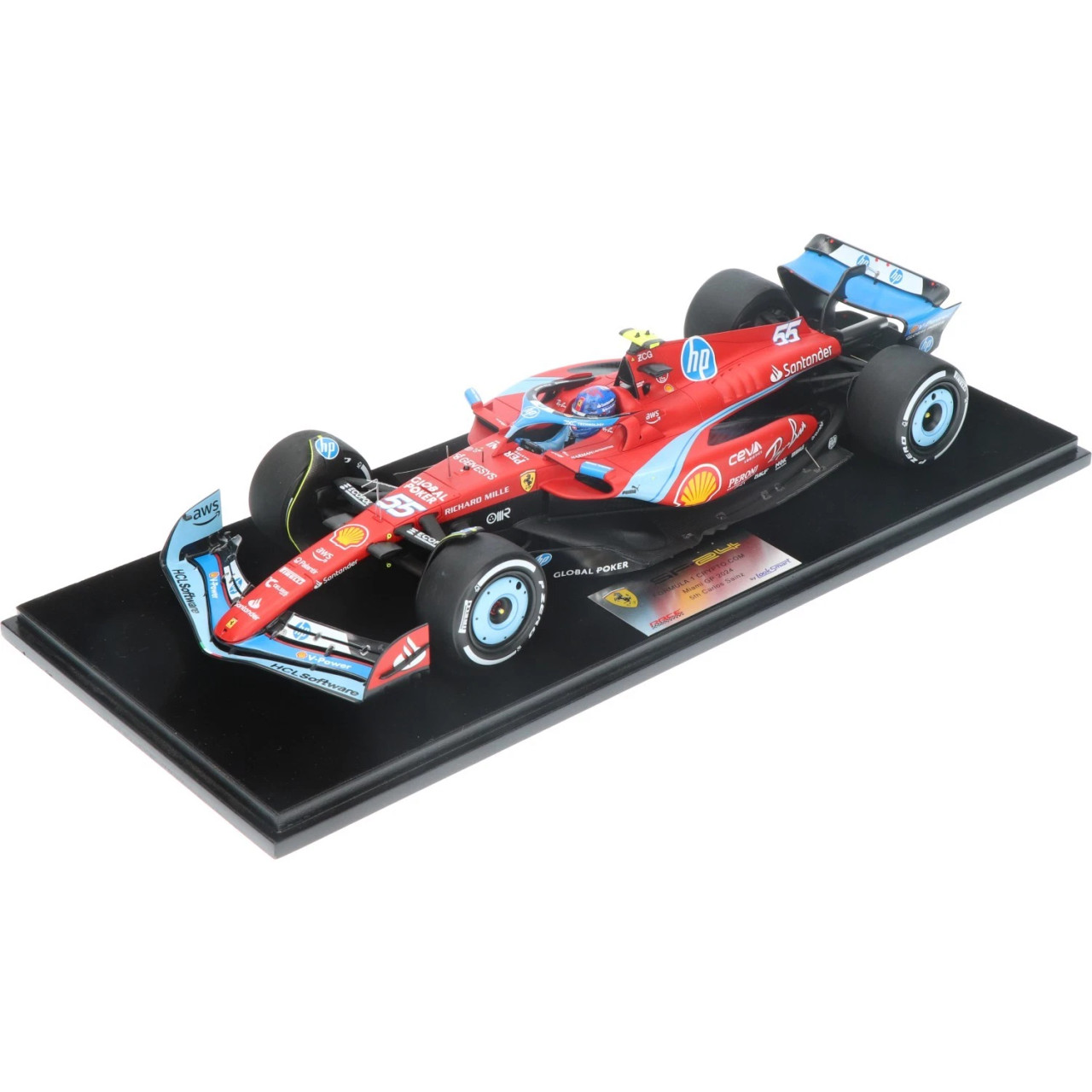 1/18 Looksmart 2024 Formula 1 Ferrari SF-24 Miami GP 5th Place