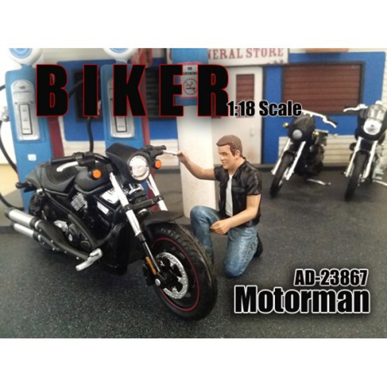 Bikers 4 piece Figurine Set for 1/18 Scale Models by