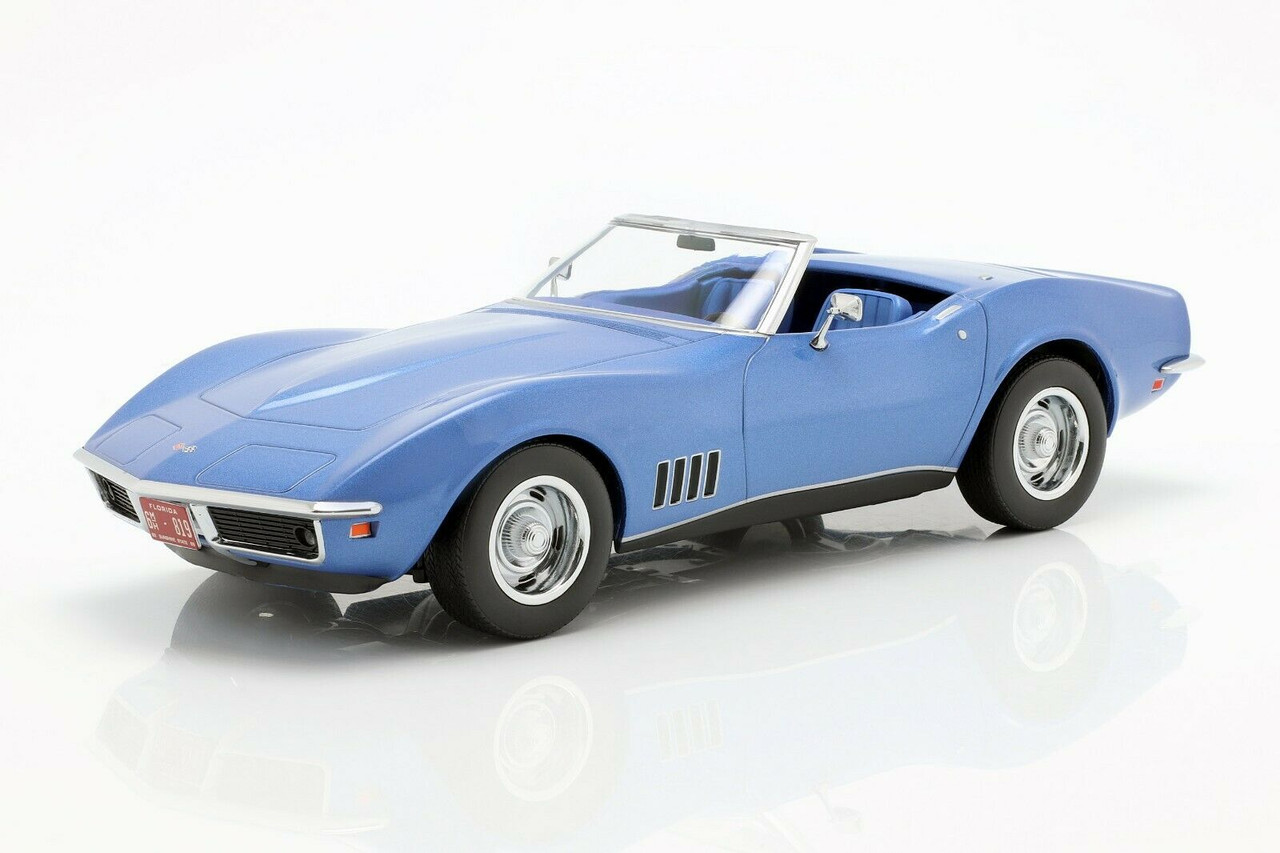 1/18 Norev 1969 Chevrolet Chevy C3 Corvette Cabriolet (Blue) Diecast Car Model