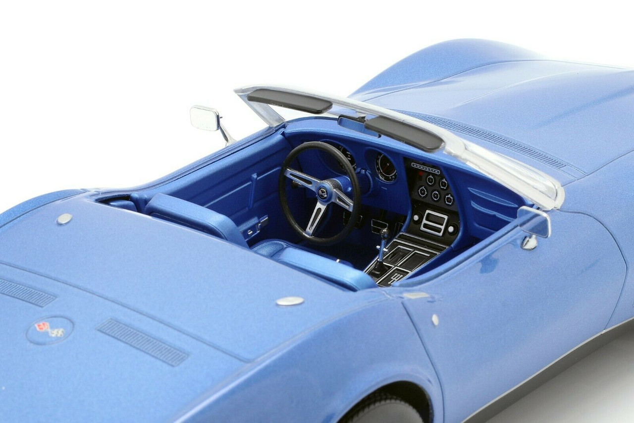 1/18 Norev 1969 Chevrolet Chevy C3 Corvette Cabriolet (Blue) Diecast Car Model