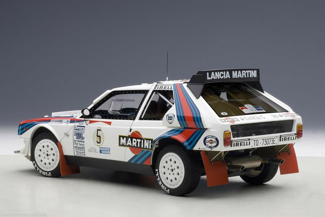 1/18 AUTOart LANCIA DELTA S4 MARTINI RALLY WINNER ARGENTINA 1986  BIASION/SIVIERO #5 Diecast Car Model 88621