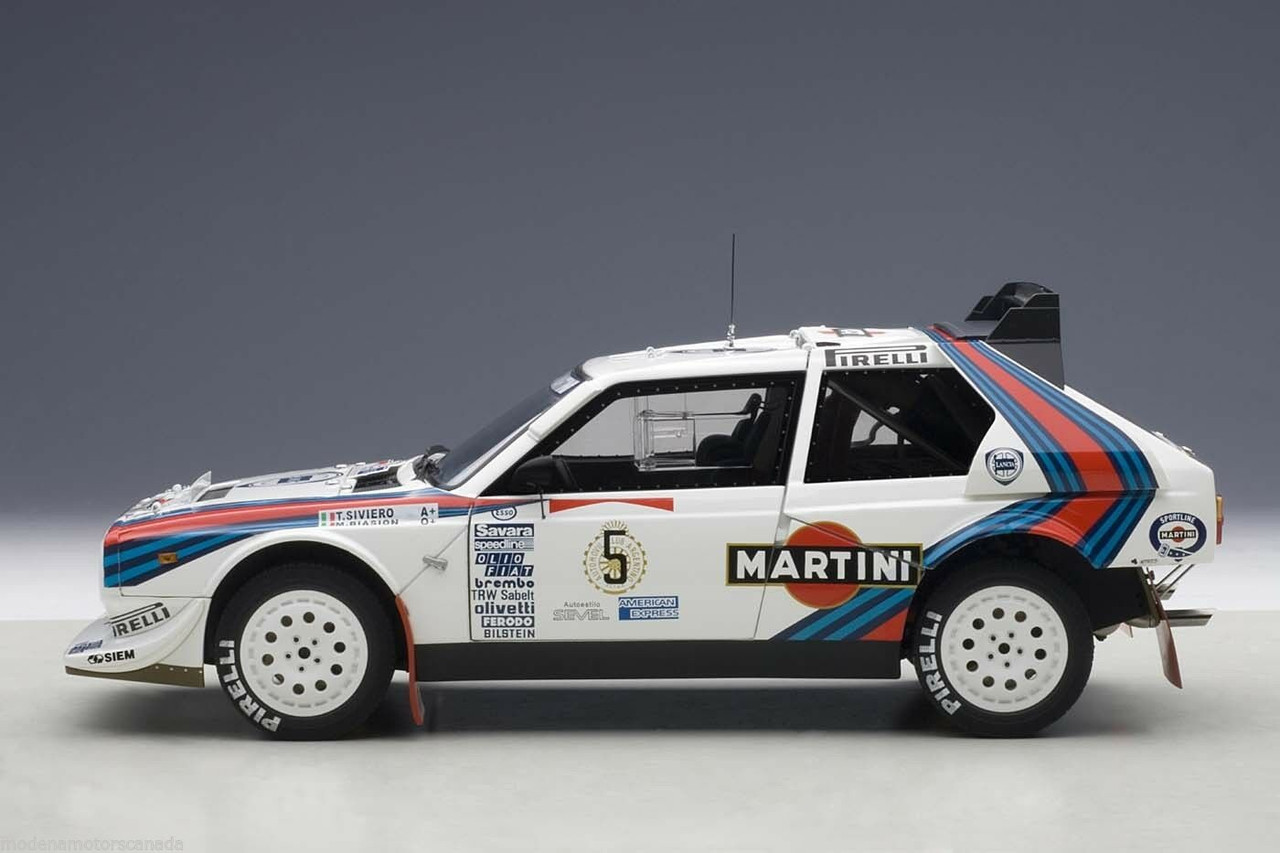 1/18 AUTOart LANCIA DELTA S4 MARTINI RALLY WINNER ARGENTINA 1986  BIASION/SIVIERO #5 Diecast Car Model 88621