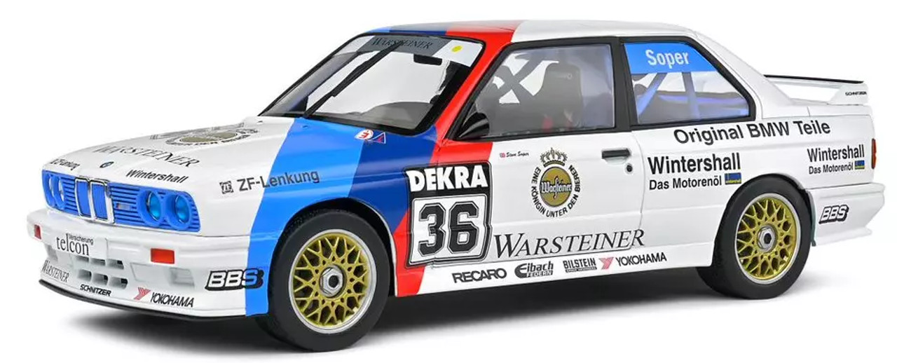 1/18 Solido 1989 BMW M3 E30 #36 Soper DTM Diecast Car Model