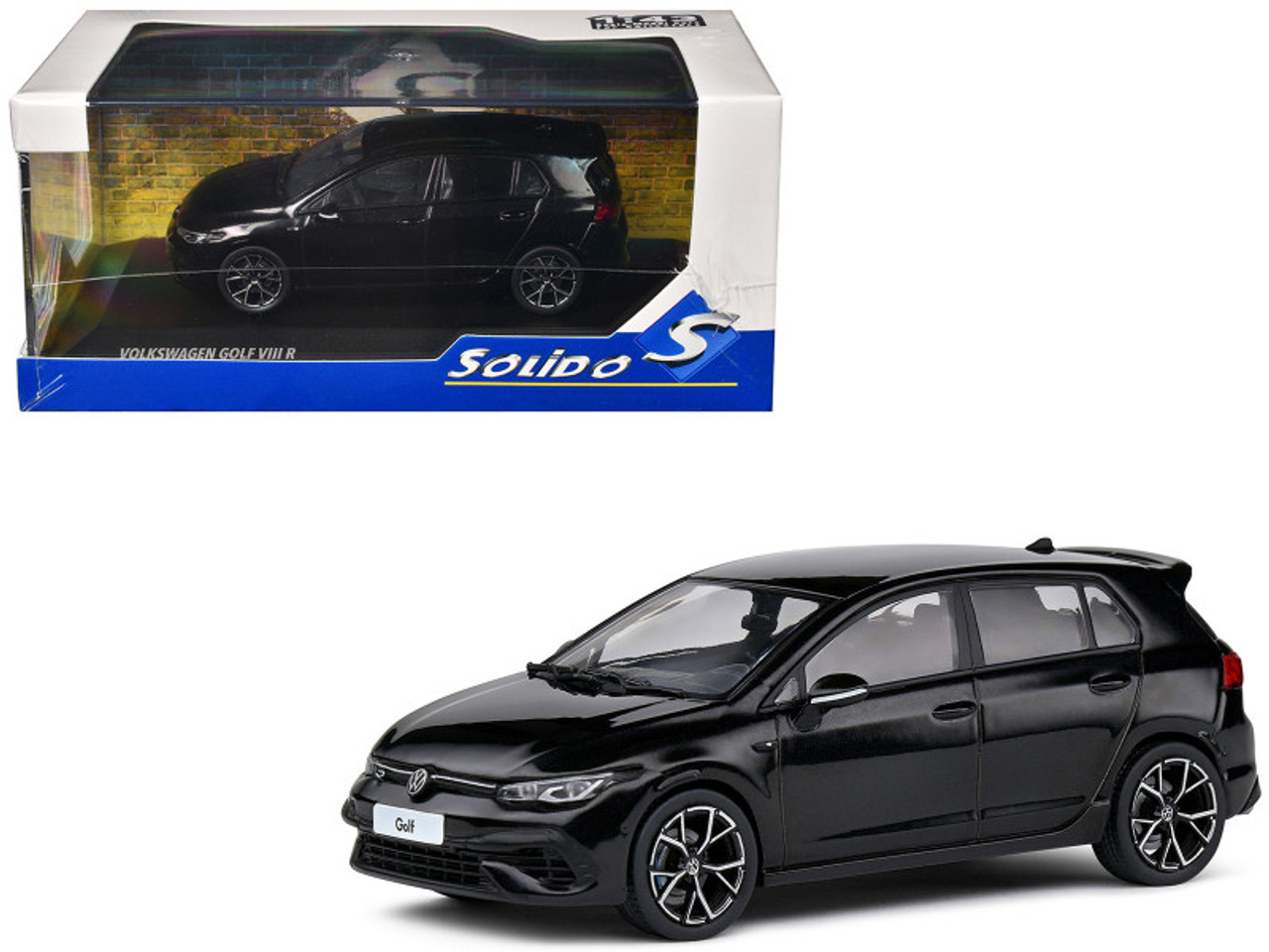 1/43 Solido 2022 Volkswagen VW Golf VIII R (Black) Diecast