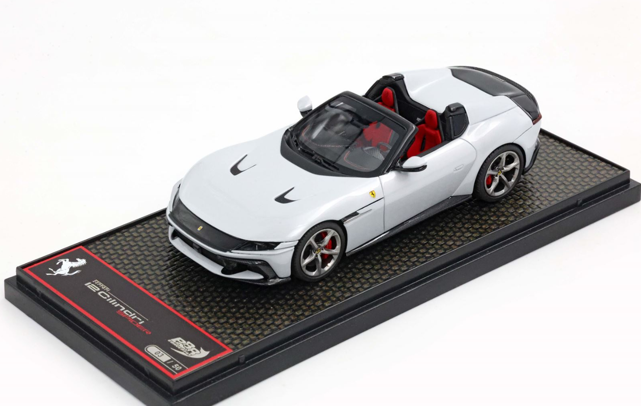 1/43 BBR Ferrari 12 Cilindri Spider (Arctic White) Car Model