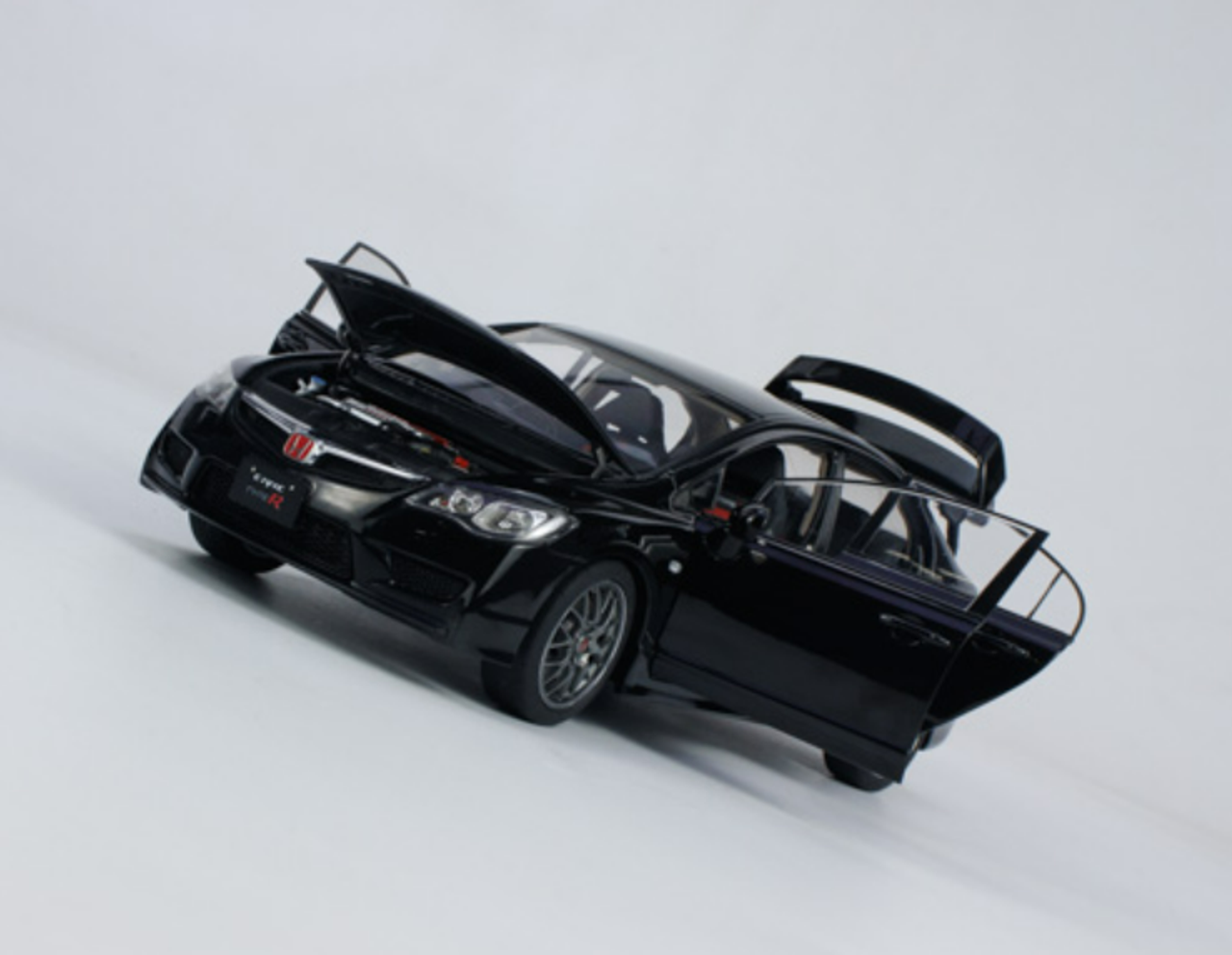 1/18 Well Honda Civic Type-R (FD2) Black Diecast Car Model