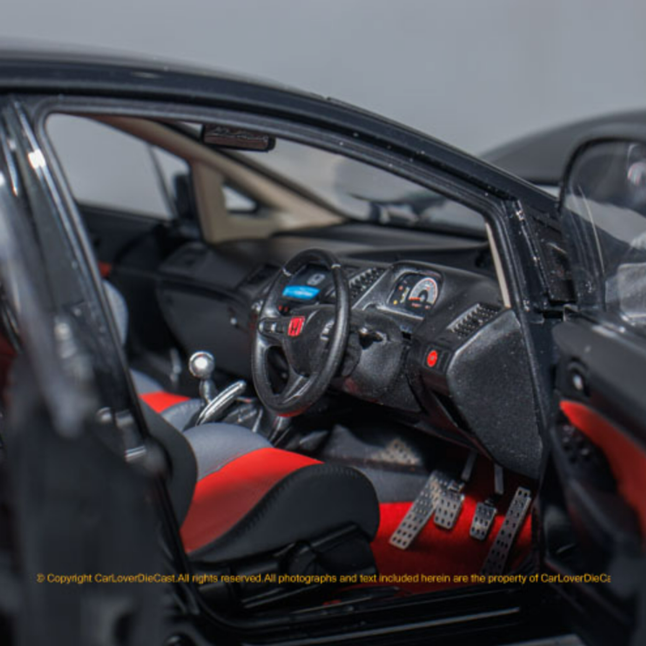 1/18 Well Honda Civic Type-R (FD2) Black Diecast Car Model