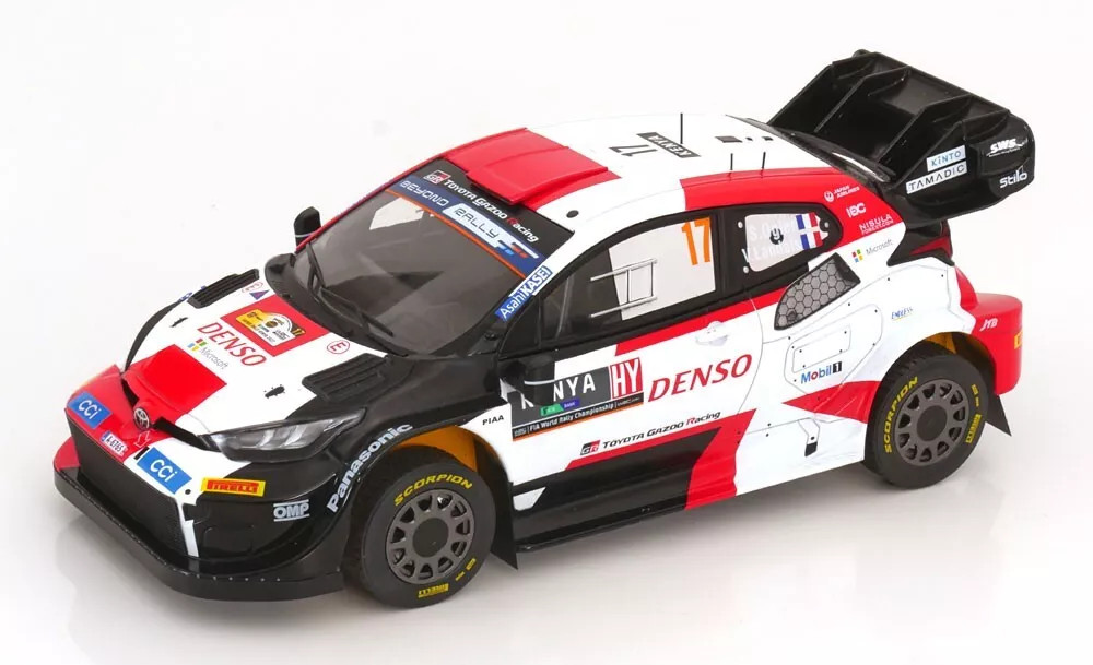 1/18 Ixo 2023 Toyota GR Yaris Rally1 Hybrid #17 Winner Safari