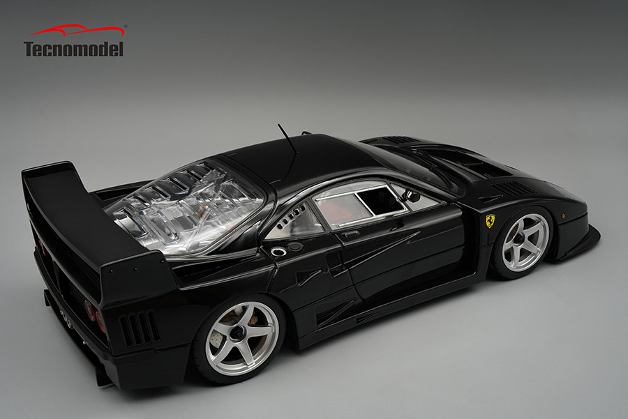 1/18 Tecnomodel Ferrari F40 LM 1996 Press Version Gloss Black with