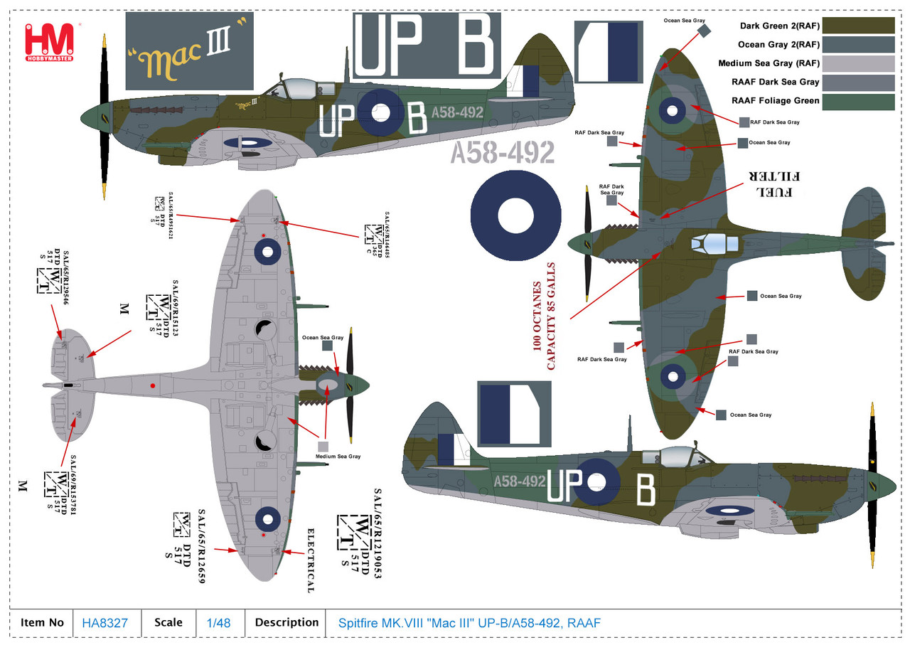 1/48 Hobby Master Spitfire MK.VIII 