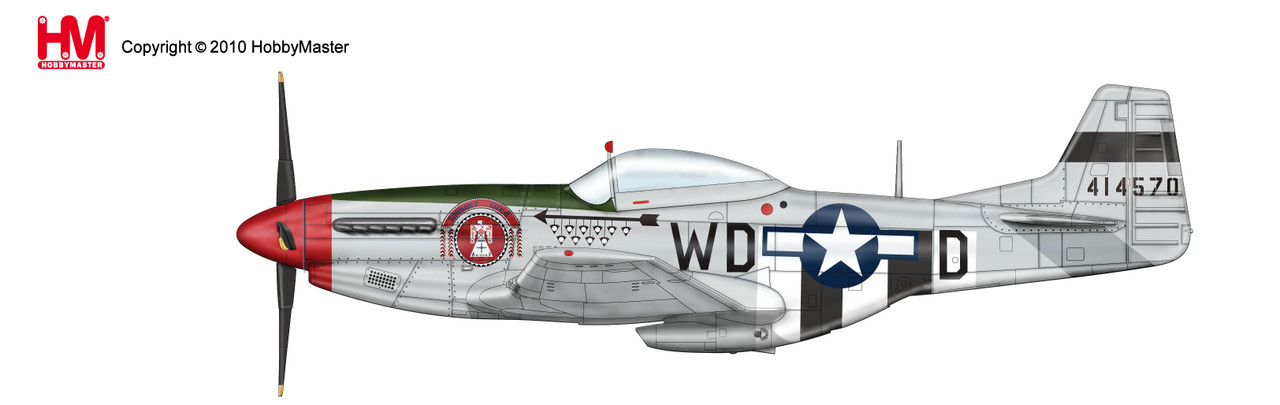 1/48 Hobby Master P-51D Mustang 335 FS/4 FG "Captain Ted Lines" Diecast Model