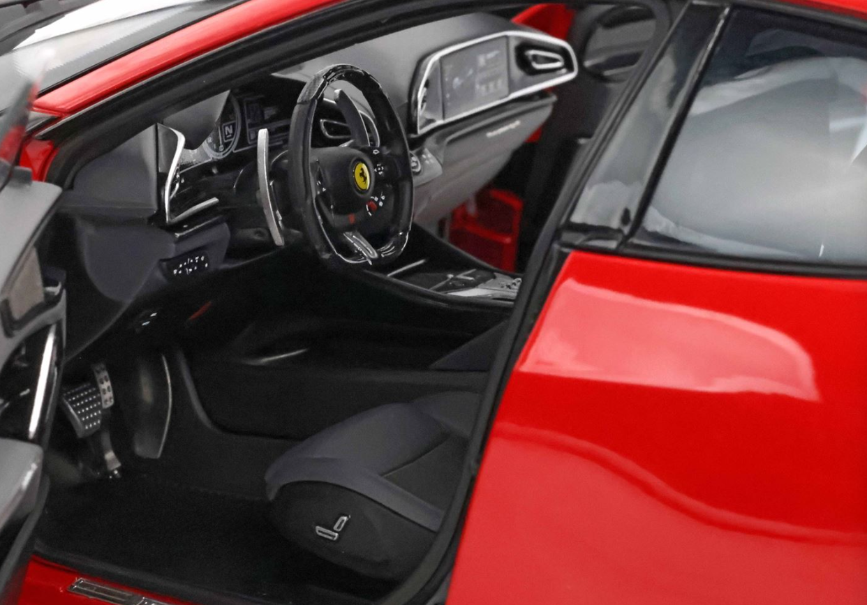 1/18 BBR Ferrari Purosangue with Black Roof (Rosso Corsa Red) Diecast Car Model with Luxury Package