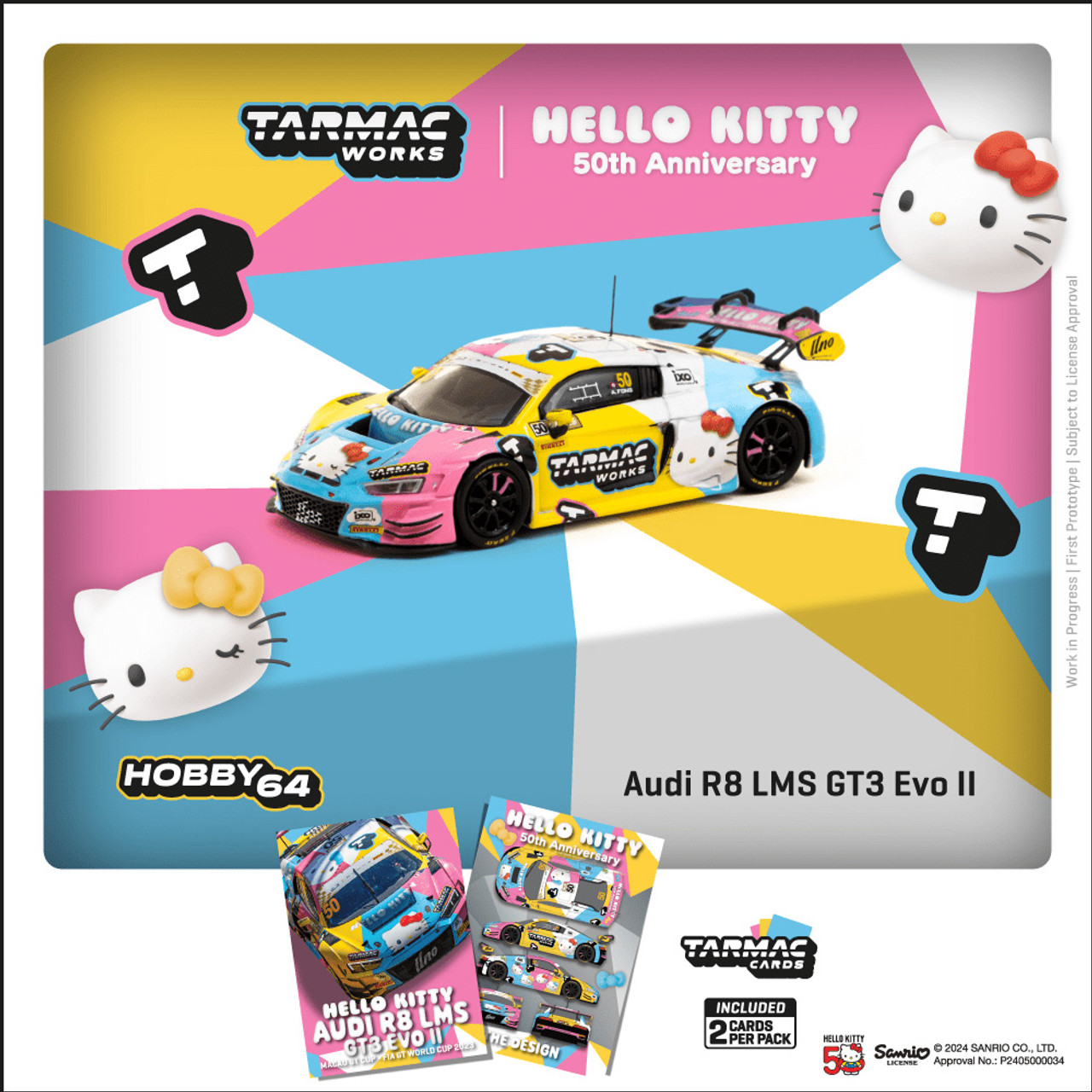 1/64 Tarmac Works 2023 FIA GT World Cup Audi R8 LMS GT3 EVO