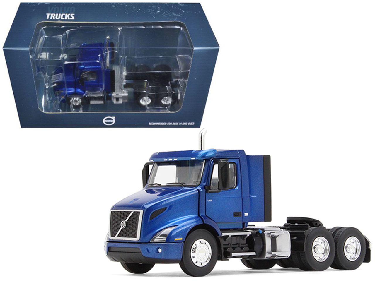 1/50 First Gear Volvo VNR 300 Day Cab Space Blue Metallic Diecast Car Model