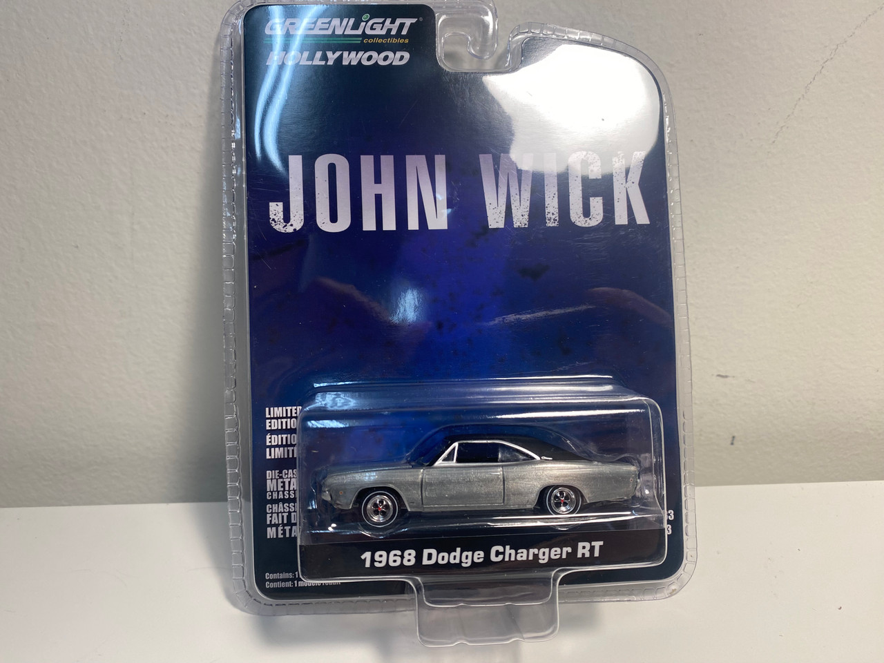 CHASE CAR 1/64 Greenlight 1968 Dodge Charger R/T (Raw Metal Silver