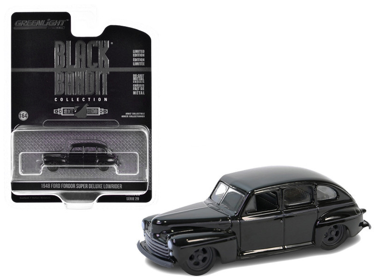 グリーンライト　GREENLIGHT　1/64　1948 FORD FORDOR SUPER DELUXE LOWRIDER　フォード　ブラックバンディット　シリーズ29