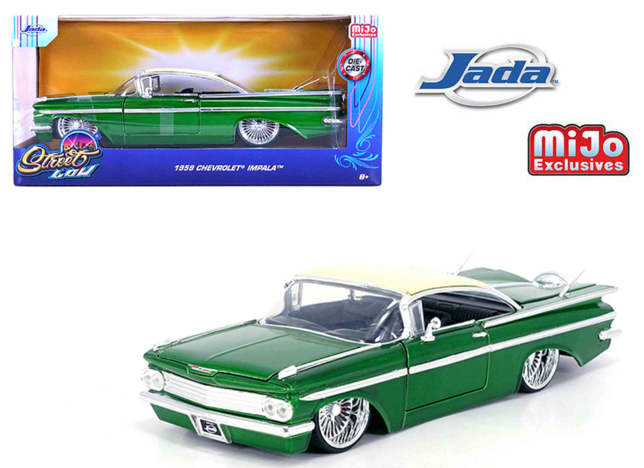 ジェイダトイズ 1/24 1959 シボレー インパラ CANDY GREEN 1/24 Jada 1959 Chevrolet Impala SS Lowrider DUB Wire Wheels