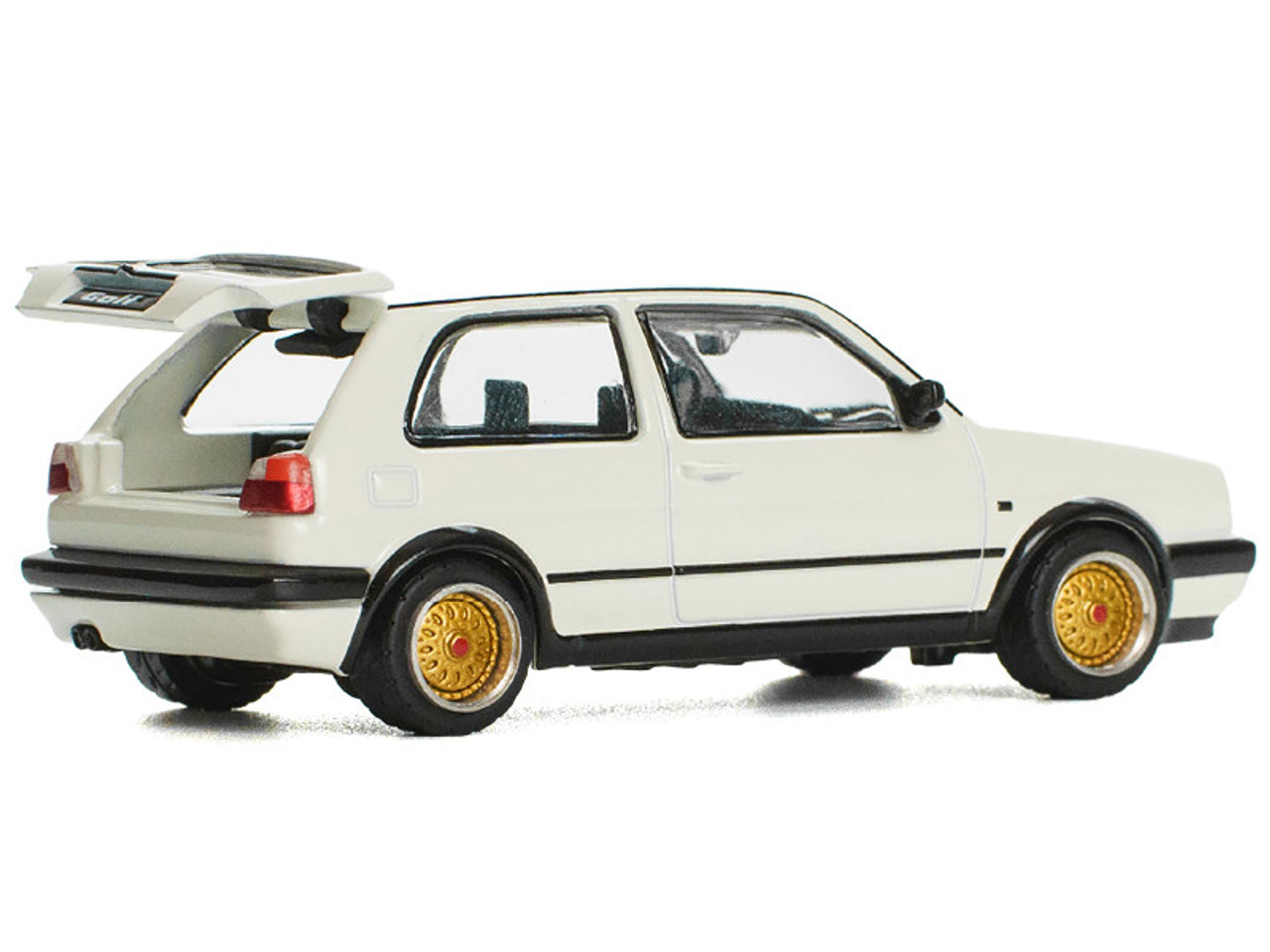 Volkswagen Golf GTI MK2 White 1/64 Diecast Model Car by Pop