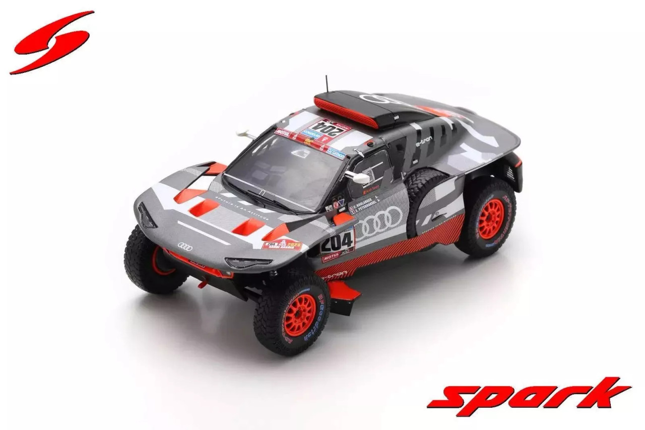 SPARK – Voiture Audi RS Dakar 2023 N°204 – Échelle 1/43 – Modèle De Collection Gris