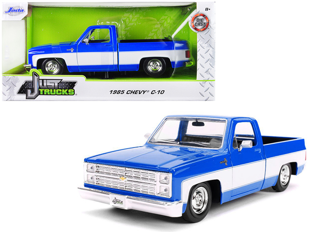 white chevy silverado toy truck