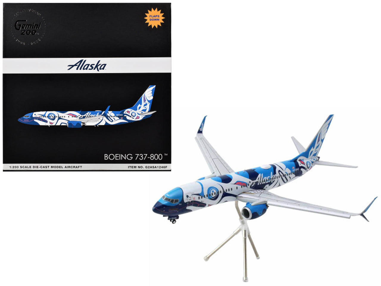 Boeing 737-800 Commercial Aircraft with Flaps Down 