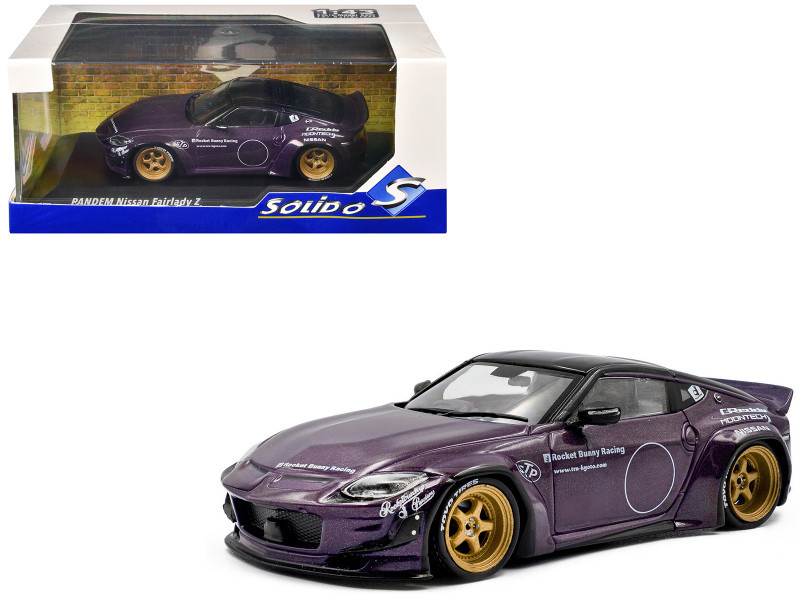 1/43 Solido 2022 Nissan 400Z Rocket Bunny (Purple) Diecast Car Model