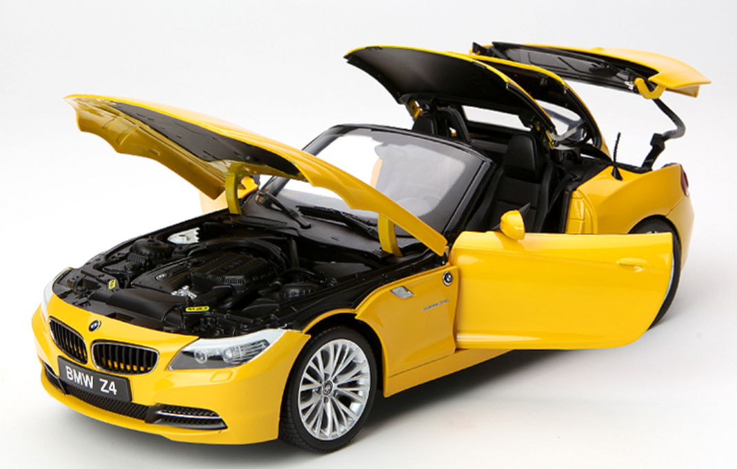 1/18 Kyosho BMW Z4 sDrive35i Convertible (E89) (Yellow) Diecast Car