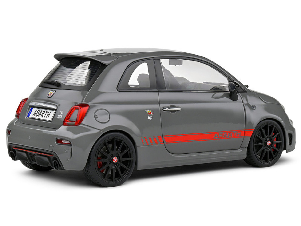 1/18 Solido 2022 Fiat 695 Abarth XSR Edition Yamaha Grey Diecast Car Model