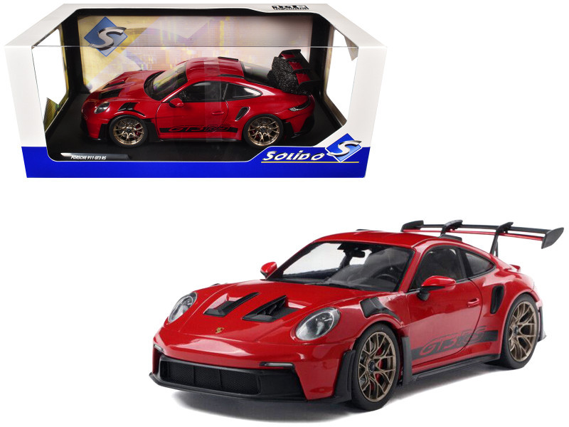 1/18 Solido 2024 Porsche 911 992 GT3 RS (Red) Diecast Car Model