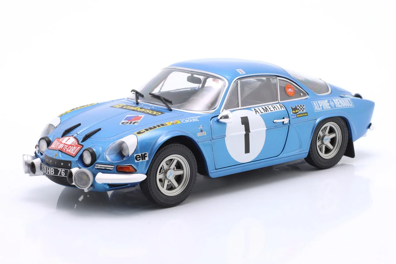 1/18 Solido 1/18 Solido 1972 Renault Alpine A110 1600S #1 Therier, Roure Rallye Monte Carlo Diecast Car Model