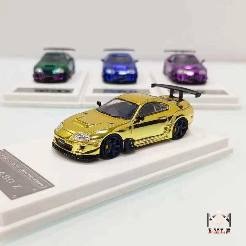 1/64 LMLF Toyota Supra A80Z Wide Body (Chrome Gold) Diecast Car