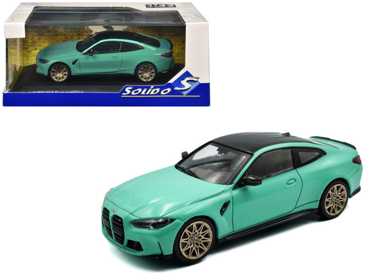 jtr 1/43 Solido 2023 BMW M4 G82 Competition (Green) Diecast Car