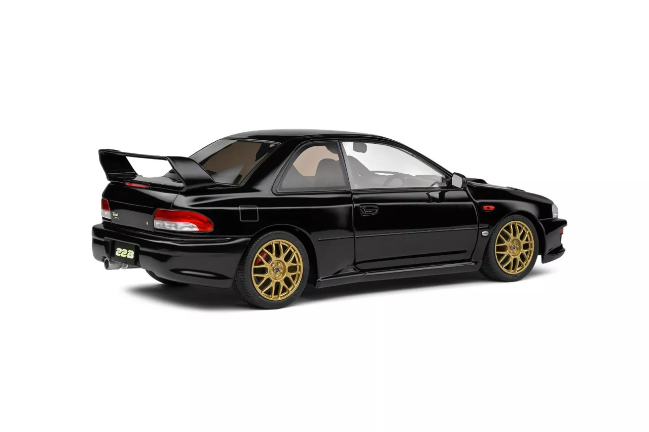 スパイダー 1/18 Solido 1998 Subaru Impreza 22B (Black) Diecast Car Model
