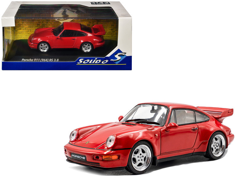 1/43 Solido 1994 Porsche 911 964 RS 3.8 (Red) Diecast Car Model